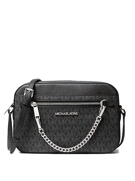 michael kors jet set item black|mk jet set large crossbody.